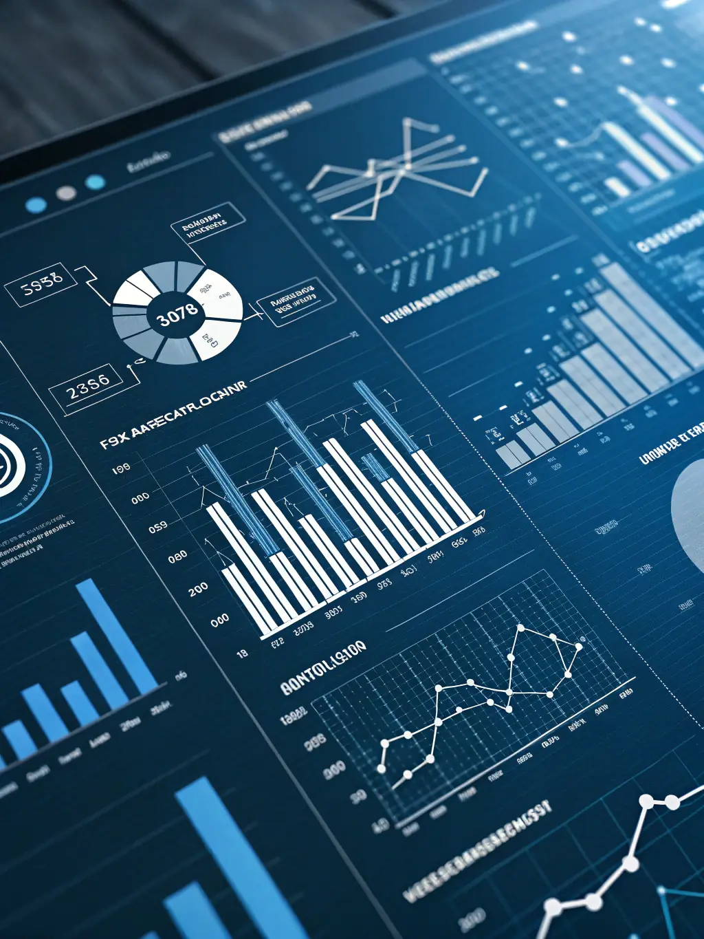 A clean line icon of a dashboard with various charts and graphs, representing filter options, set against a lime green circle on a white card background.