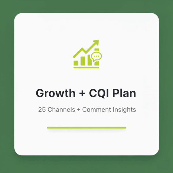 Growth +  CQI Plan